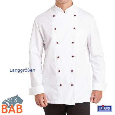 LE-12-5511 Kochjacke 100% Baumwolle in Langgrößen
