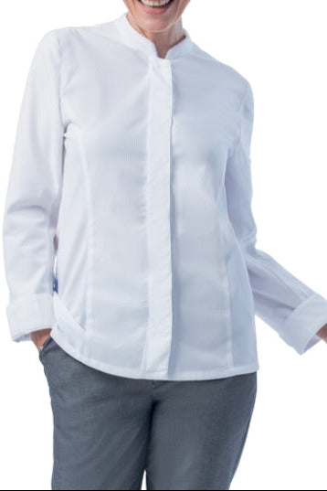 LE-08-1384-01 Kochhemd für Damen in weiß