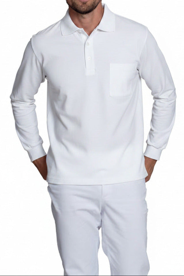 LE-08-841 Poloshirt Leiber langarm Polo-Pique-Shirt