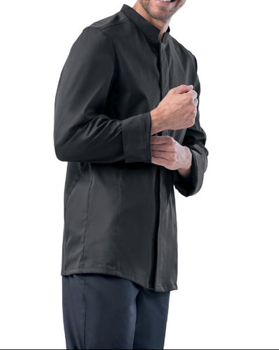 LE-12-1372-10  Kochjacke Herren schwarz