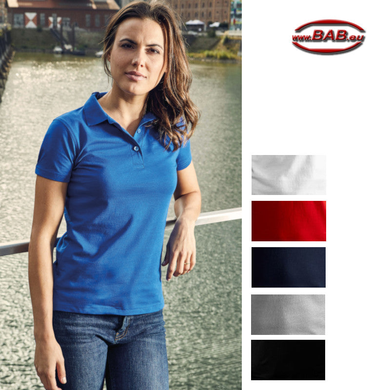 LS-E4025 Polo für Damen in black, fire red, navy, white, new light grey,