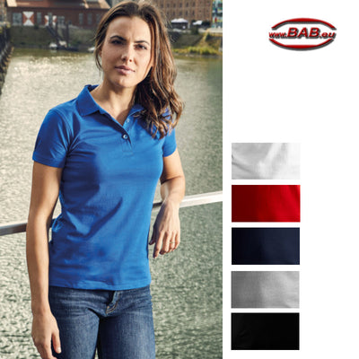 LS-E4025 Polo für Damen in black, fire red, navy, white, new light grey,