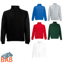 LS-F382 Farbiges Herren Sweatshirt mit Metallreißverschluss