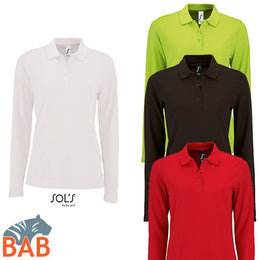 LS-L02083 Women´s Long-Sleeve Pique Polo Shirt Perfect