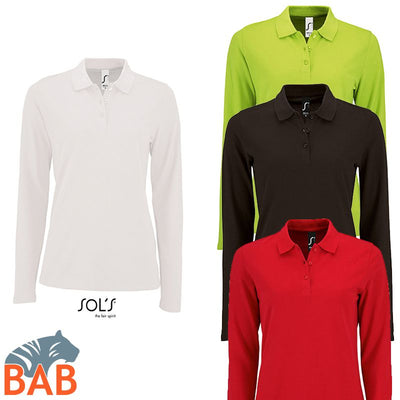 LS-L02083 Women´s Long-Sleeve Pique Polo Shirt Perfect