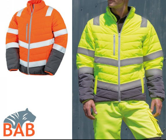 LS-RT325- Herren Warnschutz Jacke in orange und yellow EN20471:2013 Klasse 2