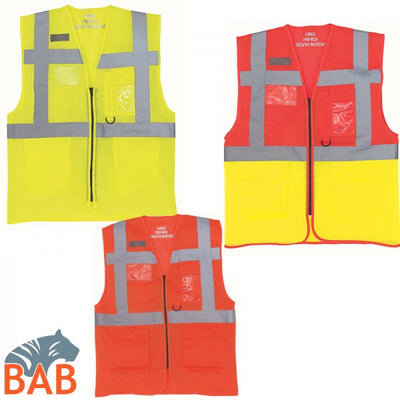 LS-YK820 Warnweste aus atmungsaktiver leichter Maschenware in orange und