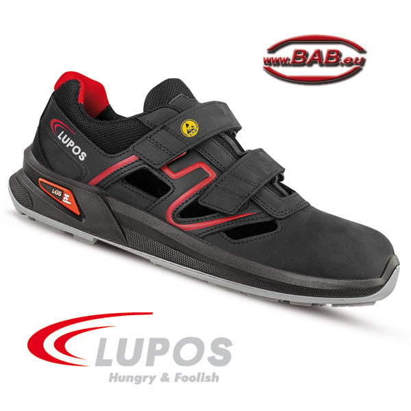 LU-SOPO-30146 LUPOS® Sicherheitssandale S1P mit Klettverschluß  Gr. 45