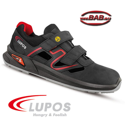 LU-SOPO-30146 LUPOS® Sicherheitssandale S1P mit Klettverschluß  Gr. 45
