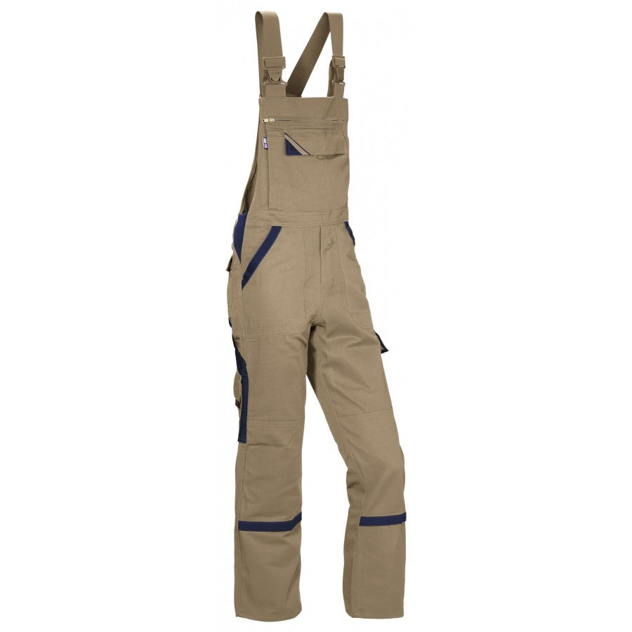 PKA  SOPO Threeline Perfekt Latzhose mit Elastikeinsatz khaki Gr.66