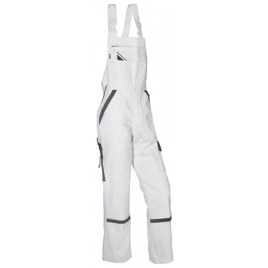 PKA  SOPO Threeline Perfekt Latzhose mit Elastikeinsatz weiß Gr.46