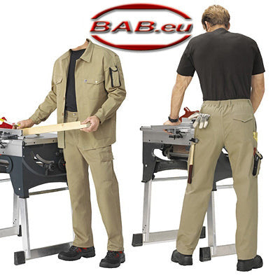 PKA SOPO Threeline Perfekt Bundhose Arbeitshose - 3-fach Nähte in khaki, Langgröße