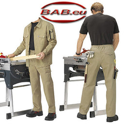 PKA SOPO Threeline Perfekt Bundhose Arbeitshose - 3-fach Nähte in khaki, Langgröße