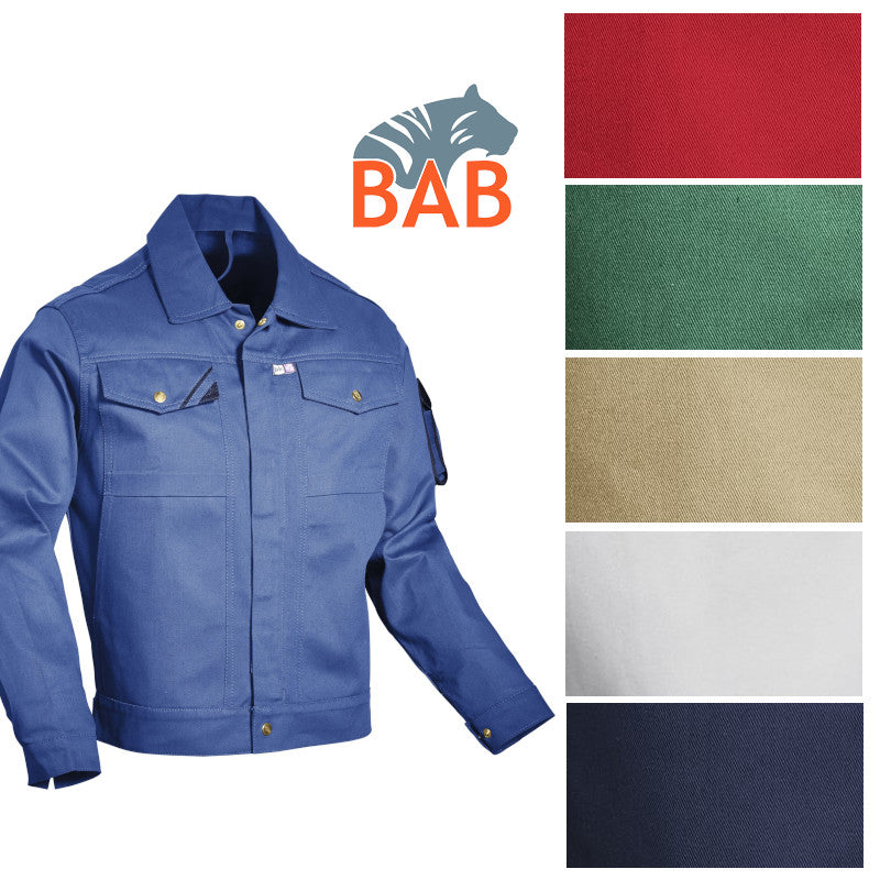 PKA SOPO Star Arbeitsjacke Blousonjacke Baumwolle kornblau, rot, weiß