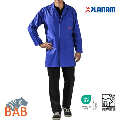 Planam MG290 Berufsmantel Mischgewebe kornblau