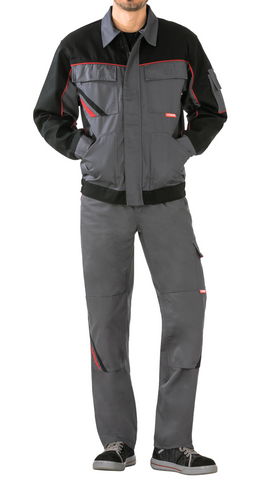 Planam 2312 Highline Arbeitsjacken schiefer-schwarz-rot
