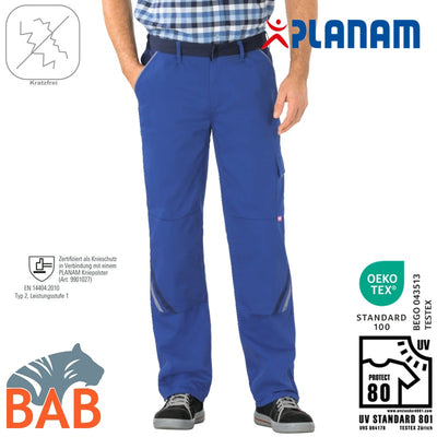 Planam 2320 Highline Arbeitsbundhosen kornblau marine zink bis Gr.70 auch in Bauchgrößen