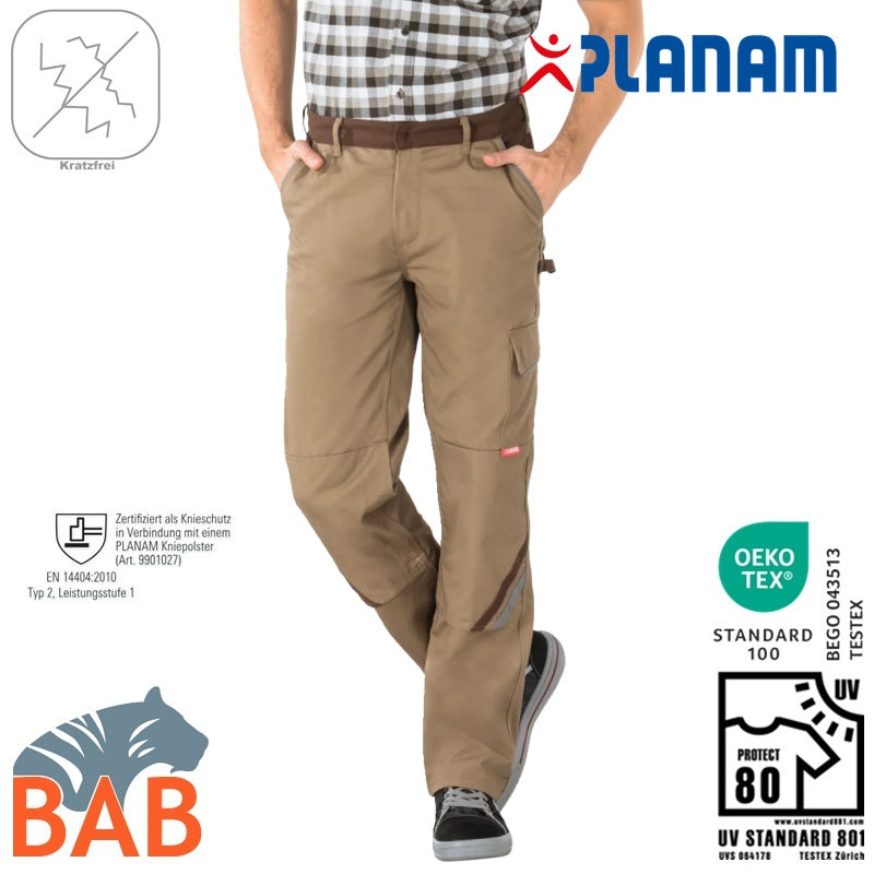 Planam 2324 Highline Arbeitsbundhosen khaki braun zink bis Gr.70