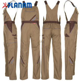 Planam 2334 Highline Arbeitslatzhosen khaki braun zink in Übergrößen