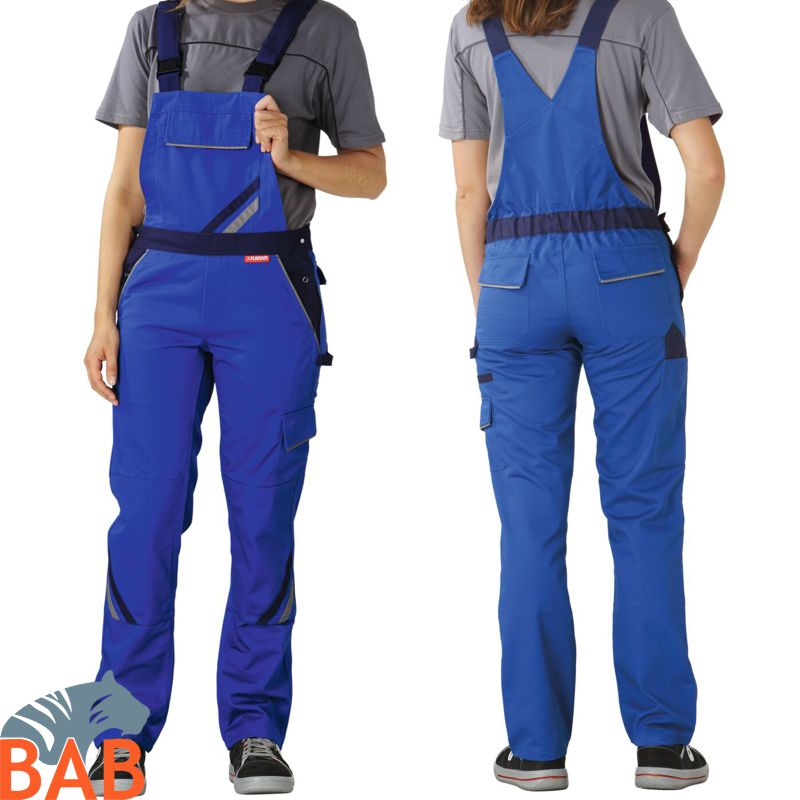 Planam 2338 Highline Arbeitslatzhosen für Damen kornblau-marine-zink