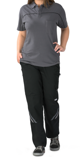 Planam Highline Arbeitshose Damen kornblau, schwarz