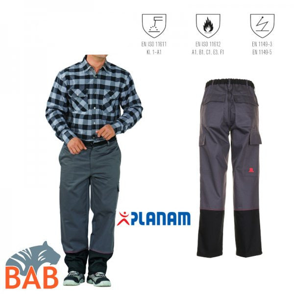 Planam Weld Shield Bundhose  grau-schwarz