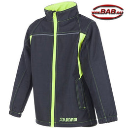 Planam SOPO Junior Softschelljacke antrazith-neongelb Gr. 158/164