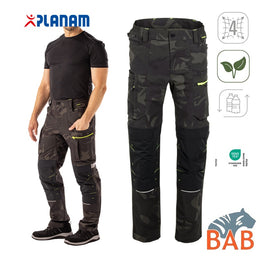 Planam rECOline nachhaltige Bundhose mit SORONA® Material camouflage
