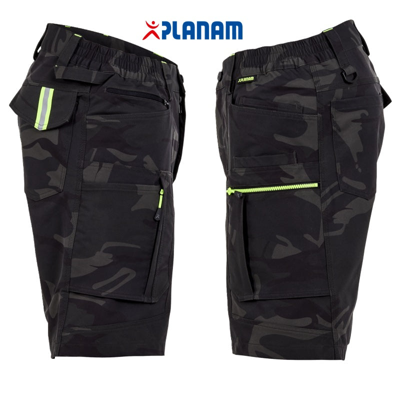Planam rECOline nachhaltige Shorts mit SORONA® Material camouflage