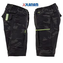Planam rECOline nachhaltige Shorts mit SORONA® Material camouflage