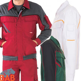 Planam Highline Arbeitsjacke in rot, weiß,  grün