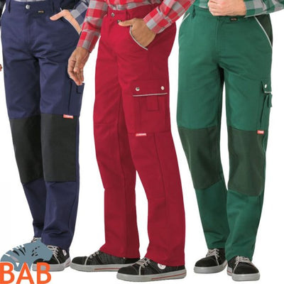 Planam Canvas Arbeitshose Bundhose rot grün marine