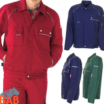Planam Canvas Arbeitsjacke grün rot marine
