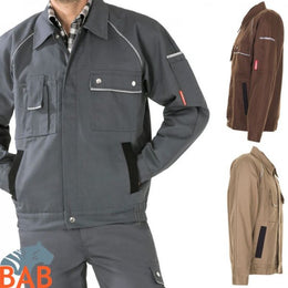 Planam Canvas  Arbeitsjacke grau khaki braun