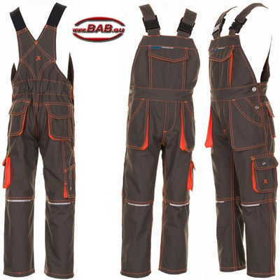 Planam Junior Arbeitslatzhose  oliv-neonorange