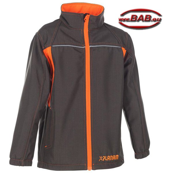 Planam Junior Softshelljacke  olive-neonorange
