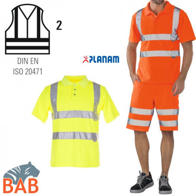Planam 209/2092 Poloshirt Warnschutz