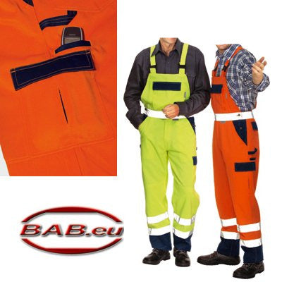 Planam Warnschutzhose Latzhose zweifarbig