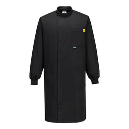 PW-AS15 Antistatischer ESD Kittel schwarz