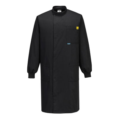 PW-AS15 Antistatischer ESD Kittel schwarz