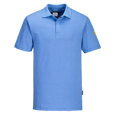 PW-AS21 Antistatisches ESD Polo-Shirt  blau
