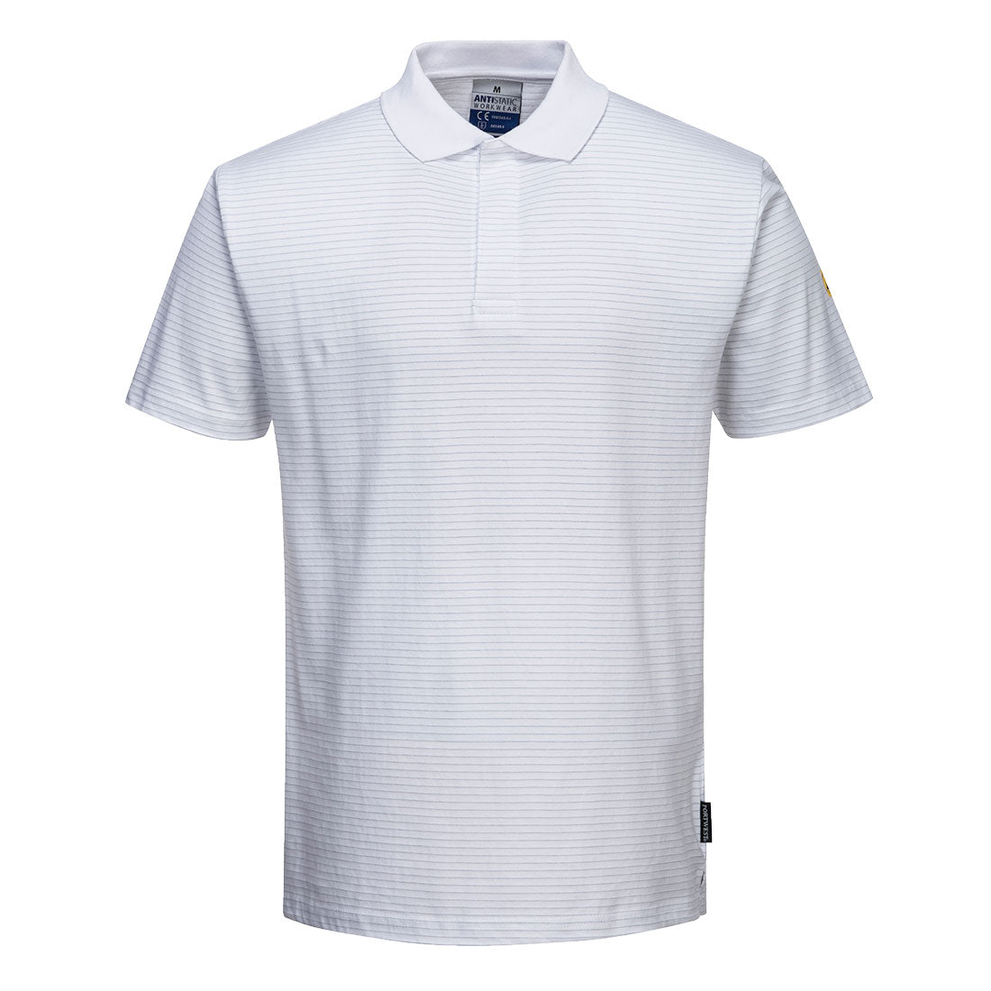 PW-AS21 Antistatisches ESD Polo-Shirt  weiß
