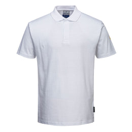 PW-AS21 Antistatisches ESD Polo-Shirt  weiß