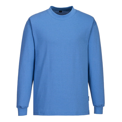 PW-AS22 Antistatisches ESD Langarm-Shirt blau