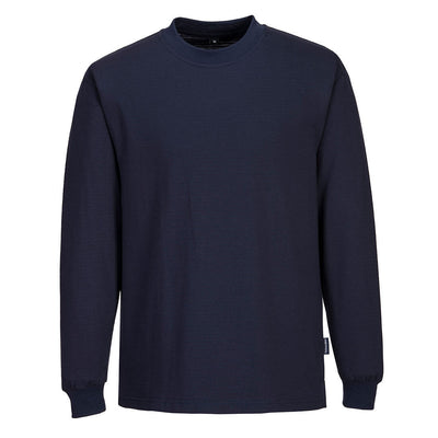 PW-AS22  Antistatisches ESD-Langarm-T-Shirt marine schwarz anthrazit