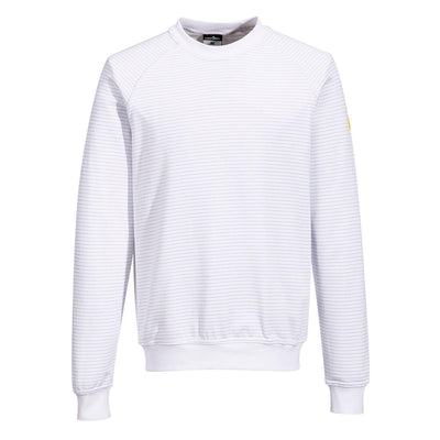 PW-AS24 Antistatisches ESD Sweatshirt weiß