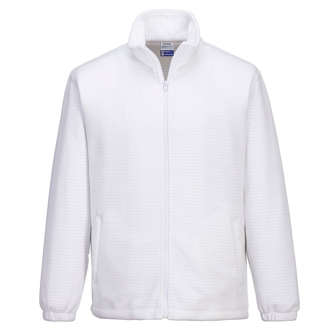 PW-AS26 Antistatische ESD Fleece Jacke weiß