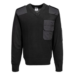 PW-B310 Sweatshirt mit Kontrastelementen schwarz