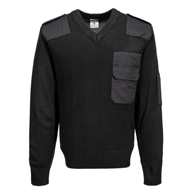 PW-B310 Sweatshirt mit Kontrastelementen schwarz