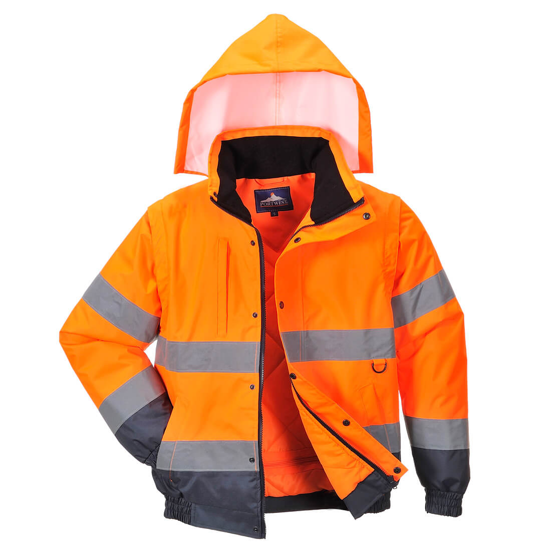 PW-C468 Winter Pilotenjacke 2 in 1, Warnschutz, orange